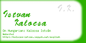 istvan kalocsa business card