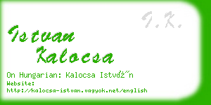 istvan kalocsa business card